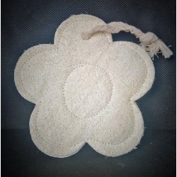 Eponge exfoliante fleur en loofah naturel