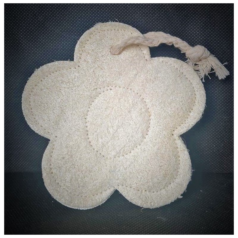 Natural loofah flower scrubbing sponge